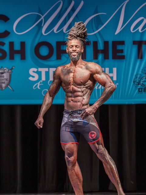 David Jones on stage after prep